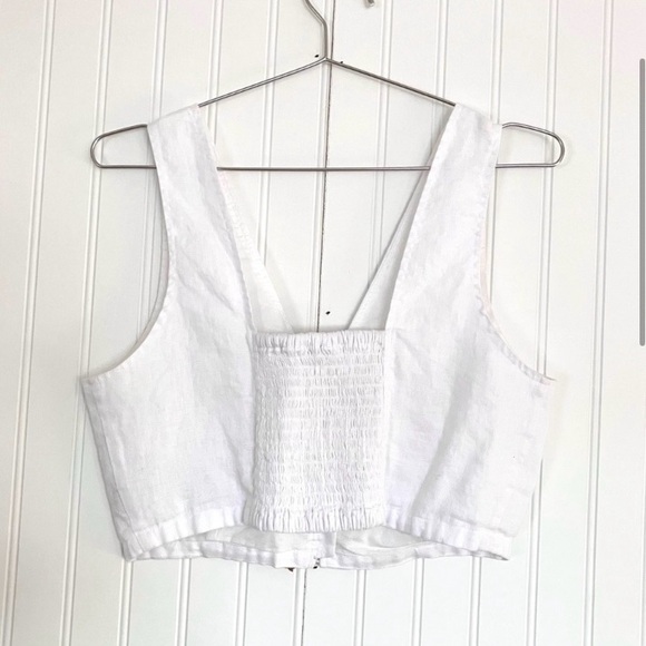 MADEWELL Cropped Peasant Top - Picture 2 of 4